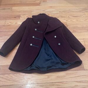 Mackage Mini Dark Burgundy Pea Coat
